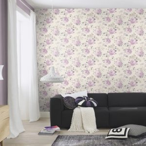 Wallpaper Rasch Florentine textured purple 448535 - تصویر 3