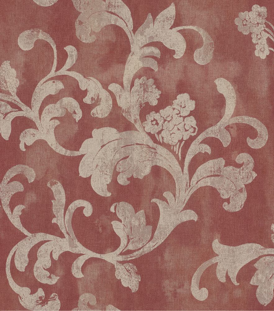 Wallpaper Rasch Florentine tendril vintage red brown 455366 | کاغذ دیواری  راش ایران