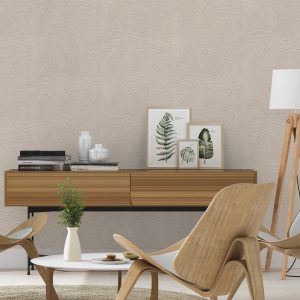 Wallpaper Rasch Blue Velvet leaves greybeige gloss 609349 - Image 3