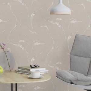 Wallpaper Rasch Blue Velvet tendrils taupe gloss 609424 - Image 3