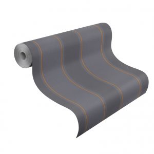 Alternative view of Wallpaper Rasch Blue Velvet stripes blue grey gloss 609813