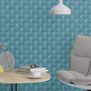Wallpaper Rasch Deco Style 3D combs blue 504651 - Image 3