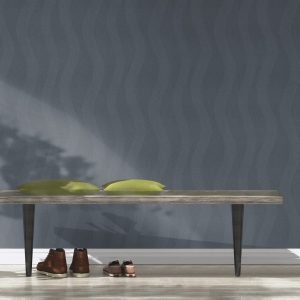 Wallpaper Rasch Deco Style 3D waves anthracite silver gloss 400571 - Image 3