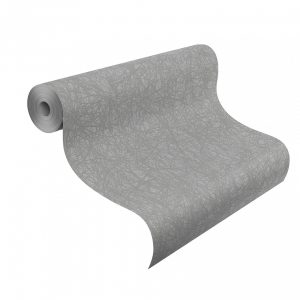 Alternative view of Wallpaper Rasch Deco Style scratch texture grey gloss 400625