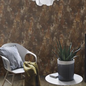 Wallpaper Rasch Deco Style patina anthracite gloss 418224 - Image 3