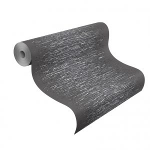 Wallpaper Rasch Deco Style stripes anthracite silver 413816 - Image 2
