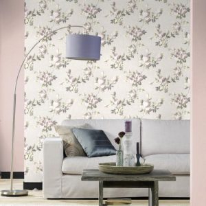 Wallpaper Rasch Emilia flowers silver white Metallic 502114 - Image 3