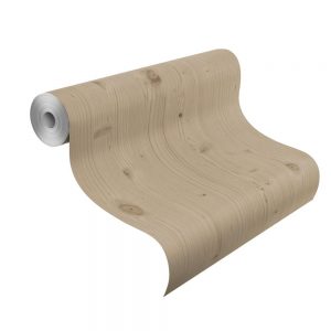 Alternative view of Wallpaper Rasch Passepartout wood grain brown 606256