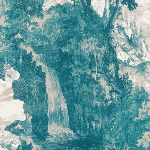 Wallpaper Rasch Textil landscape turquoise 228532