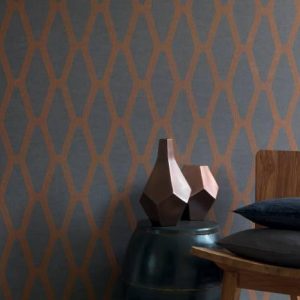 Wallpaper Rasch Textil retro diamond taupe 228204 - Image 2